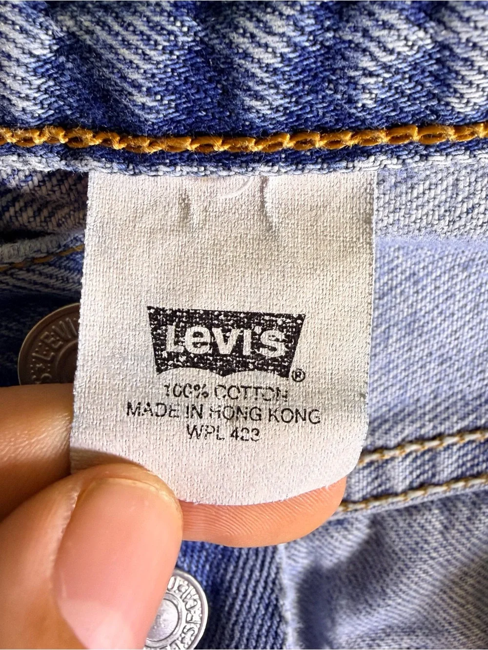 Vintage Levi’s 501 Jeans Men’s 34x32 Blue Light Wash Denim Orginal Straight Fit